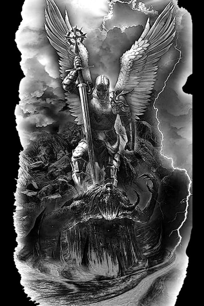 archangel tattoo design Bulan 1 Tattoo uploaded by Alex Hartman  st michael the archangel slays