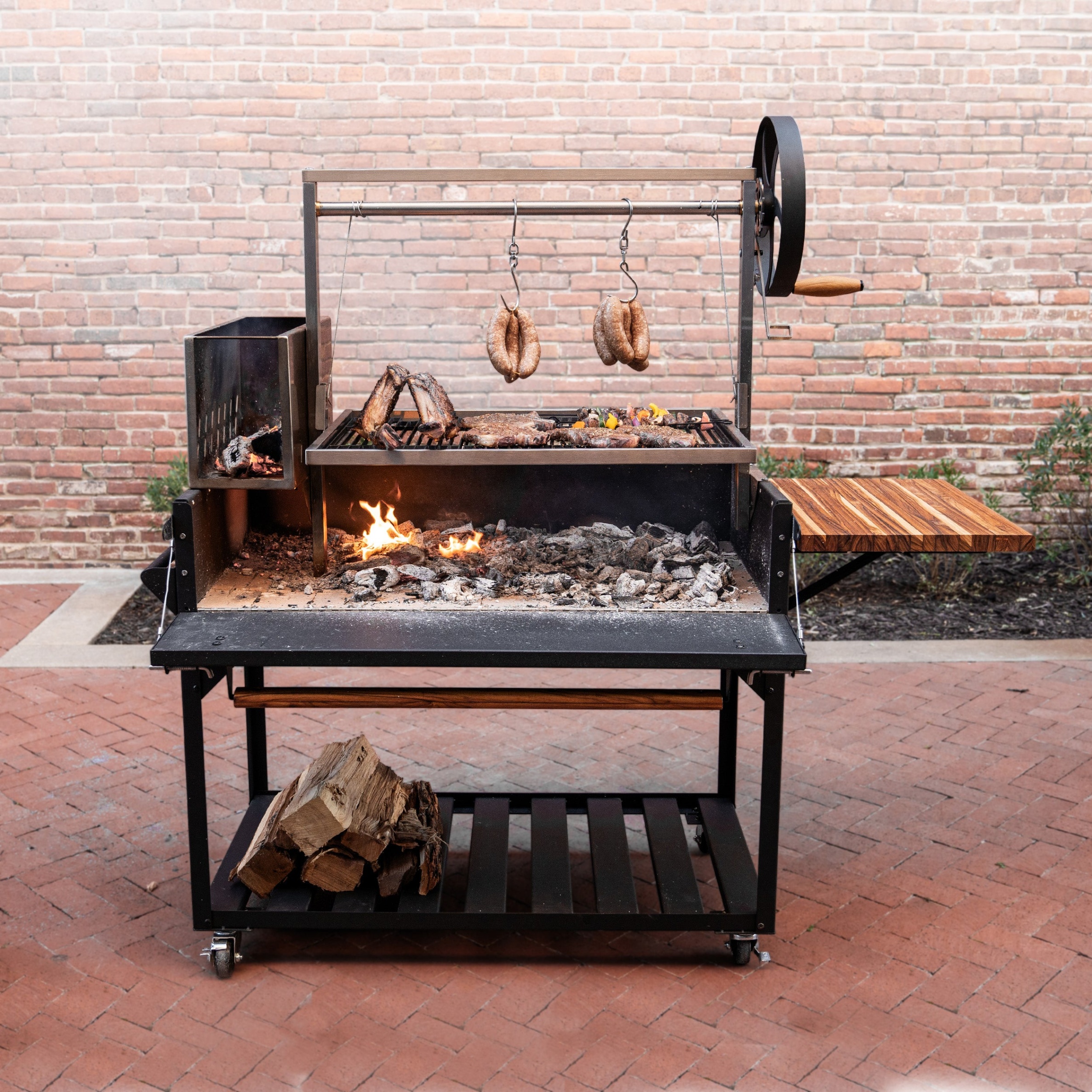 argentinian grill design Bulan 3 Premium Argentine/Santa Maria BBQ Grill with Wood Fire and Charcoal Grill